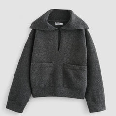Bergström | Stickad Jacquard Tröja med Krage